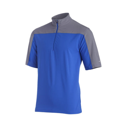 Veste de frappeur à manches courtes Mizuno Youth Comp, bleu roi/gris, très grande taille
