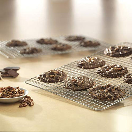 USA Pan Oven Safe Nonstick Cooling Racks for Baking, Half Sheet, Set of 2, Stainless