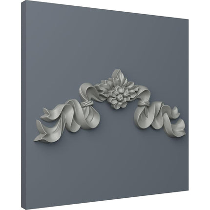 Ekena ONL15X06X01VE 15 W x 6 1/4" H x 1" P Versailles Ribbon Onlay, Primed