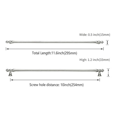 Asidrama 6 Pack 10 Inch(254mm) Brushed Satin Nickel Kitchen Cabinet Handles, Cabinet Pulls Kitchen Cabinet Hardware for Cupboard Drawer Pulls