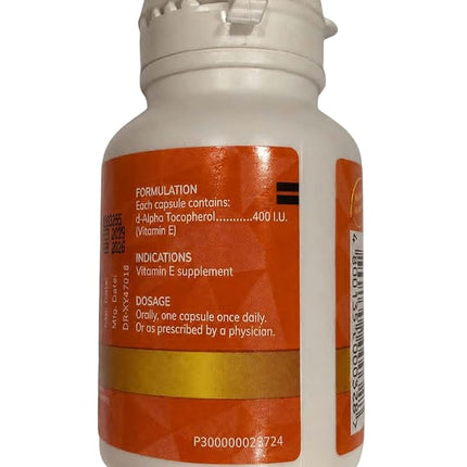 Myra E 400 IU Vitamin E d-Alpha Tocopherol (30caps)