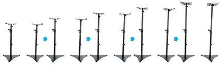 Rockville RVSM5 Pair Studio Monitor Bookshelf Speaker Stands w/Adjustable Height Black