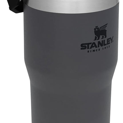 Stanley Classic IceFlow Stainless Steel Tumbler with Straw, Vacuum Insulated Water Bottle for Home, Office or Car, Reusable Cup with Straw Leakproof Flip, Charcoal, 1 ea (10-09994-002)
