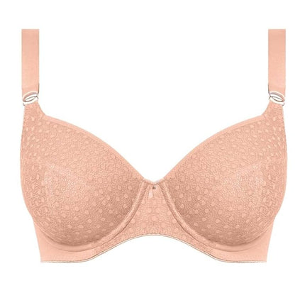 Freya Women's Starlight Underwire Side Support Bra Plunge, Sheer, Caramel, 36E