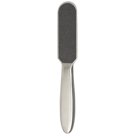 ForPro Professional Collection Stainless Steel Pedi File Kit - 100% Sanitizable Pedicure File for Heels and Feet - Includes Six Black 80 Grit and Six White 180 Grit Refill Strips- 8.5" L