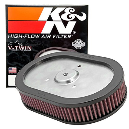 Filtro de aire de repuesto K&N compatible con elemento H/D Screamin Eagle Ventilator (HD-0910), negro, paquete de 1