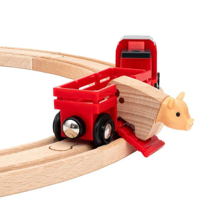 BRIO World Farm Animal Toy Train Set for Kids Age 3 Years Up - Wooden Railway Accessories and Add Ons