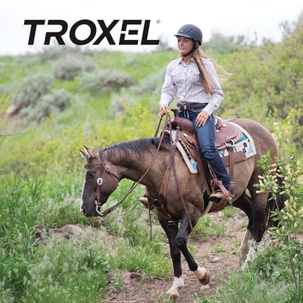 Troxel Spirit Full Coverage Horse Riding Helmet, Low-Profile Adjustable Design, Safety Horseback Riding Gear, Medium (7 - 7-3/8), Black Duratec