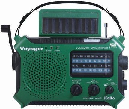 Kaito KA500IP-GRN Voyager Solar/Dynamo AM/FM/SW NO