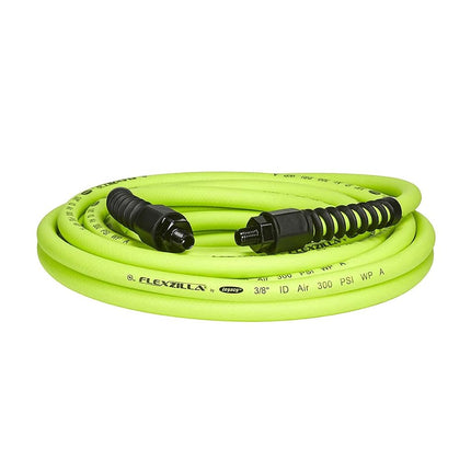 Flexzilla HFZP3825YW2 Pro Air Hose, 3/8" x 25', 1/4" MNPT Fittings (inches) (feet)