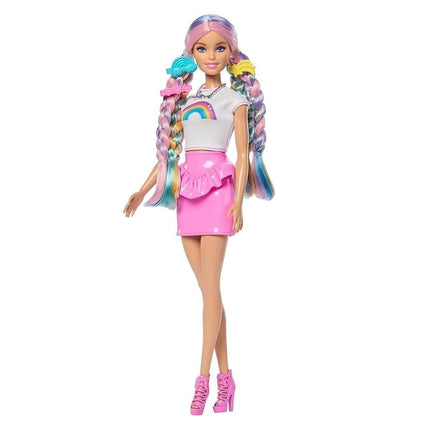 Barbie Rainbow Sparkle Hair Doll and Accessories