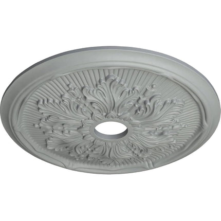 Ekena CM23LU 23 3/4" OD ID x 1 7/8" P Luton Leaf Ceiling Medallion (Fits Canopies up to 3 5/8"), Primed