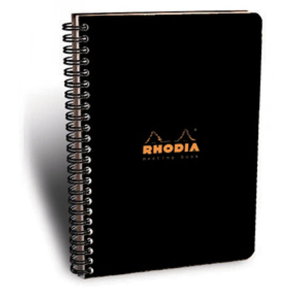 Rhodia A4+ Wirebound Meeting Book, Black