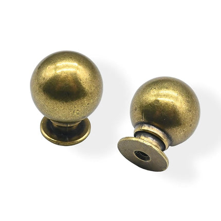 CABDM 10 Pack Burnished Brass Cabinet Knobs - Sing