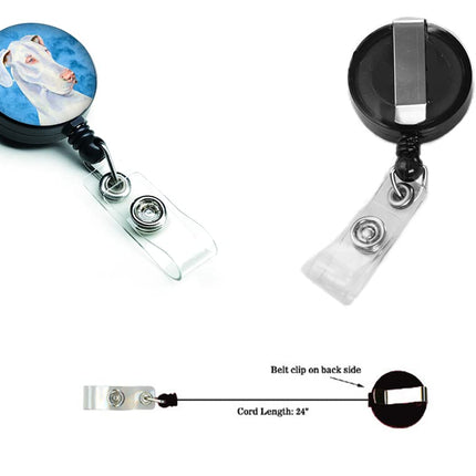 Caroline's Treasures Blue Great Dane Retractable Badge Reel, Multicolor (LH9356BUBR)