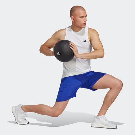 adidas Men's Training Essentials Feel Ready Logo Sleeveless T-Shirt, White/Black, XS