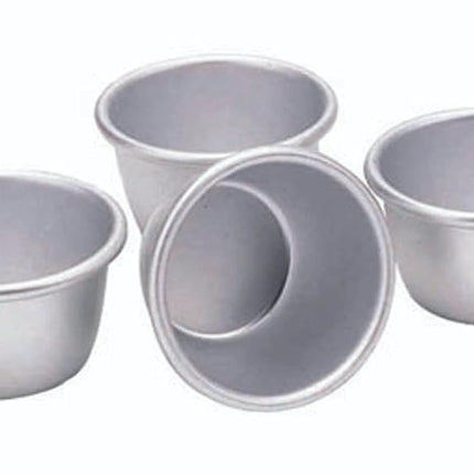 KitchenCraft Mini Pudding Mould Set of 4, Anodised
