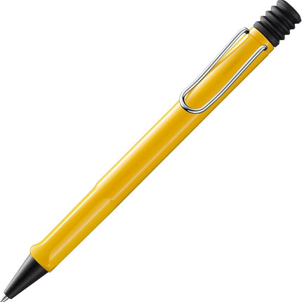 Lamy safari yellow - Ballpoint Pen with ergonomic grip & line width M - for pleasant long writing - made of robust ASA plastic – including large capacity refill M 16 in blue