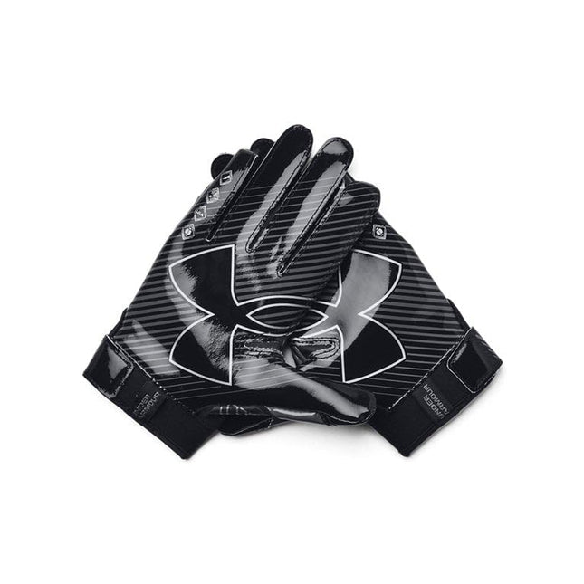 Under Armour Boys F9 Nitro Football Gloves, (001) Black/Castlerock/Metallic Silver, Small