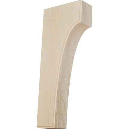 Ekena Millwork BKTW02X04X10CVRW 1 3/4" W x 4" D x 10" H Clarksville Bracket, Rubberwood, Rubber Wood