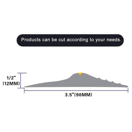 ToLanbbt 10Ft/3M Universal Garage Door Rubber Threshold Strip with 300ml Black Adhesive, Weatherproof Seal Strip DIY Weather Stripping Replacement (Grey+Yellow)