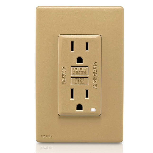Leviton RGF15-WC Renu Self-Test Tamper-Resistant GFCI Outlet, 15-Amp, Warm Caramel, 11 Piece