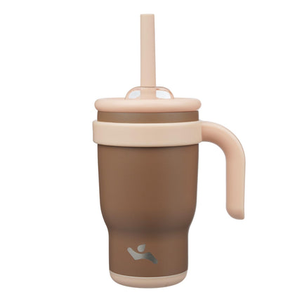 Konokyo Insulated Tumbler with Handle 14 OZ Brown