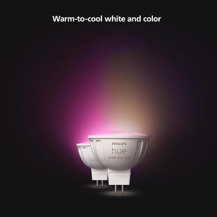 Philips Hue MR16 Smart LED Bulb White and Colour Ambient (2 Pack)