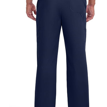 Dickies Men's Pull-On Pant with 7 Pockets Elastic Waistband with Button Closure 81006, Ceil Blue, Medium