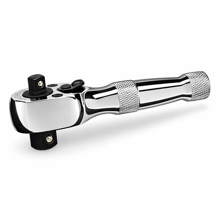 Powerbuilt Stubby Ratchet, Dual Head Ratchet, 1/4 