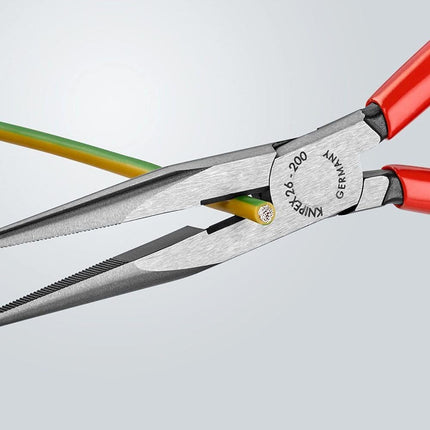 Knipex 2611200SBA Long Nose Pliers with Cutter, 8 Inch