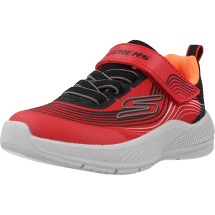 Skechers Boys' Microspec Advance Trainer, Red, 7 U