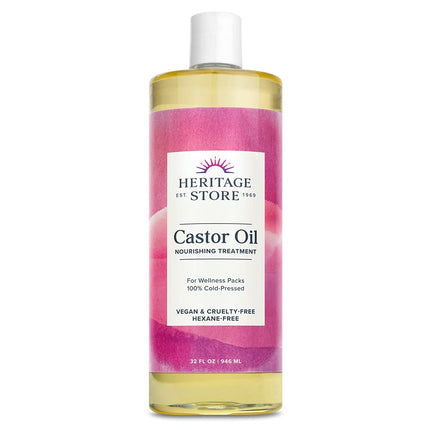Heritage Store Castor Oil, 32 Ounce