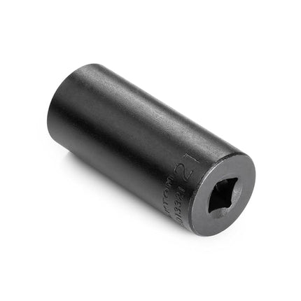 TEKTON 3/8 Inch Drive x 21 mm Deep 12-Point Impact Socket | SID13321