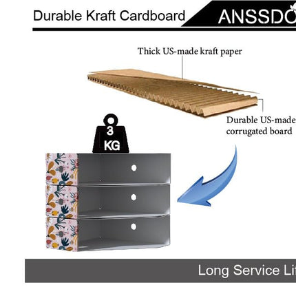 ANSSDO 6 Pack Cardboard Magazine Holder Premium Magazine File Holder Organizer, Magazine File Organizer, Large Volume Magazine Storage Box as Book Bins or Folder Holder for Desk - Pink Floral 6 Pack