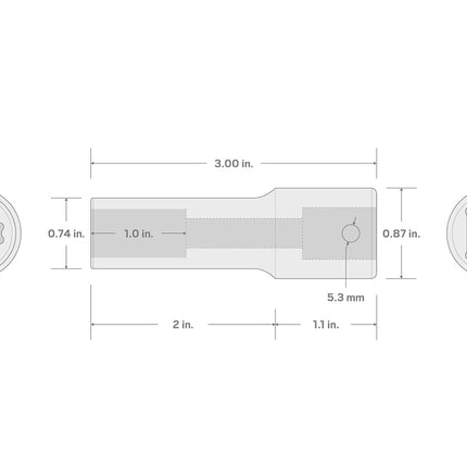 TEKTON 1/2 Inch Drive x 1/2 Inch Deep 12-Point Impact Socket | SID23213