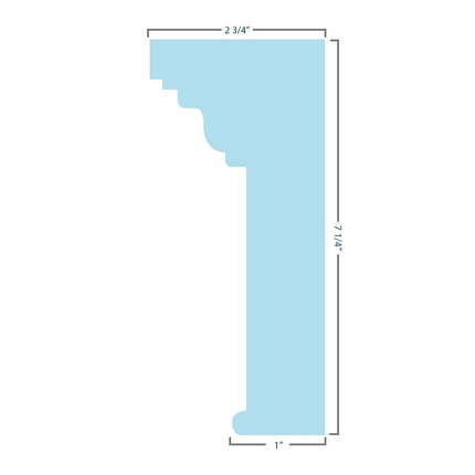 Ekena Millwork CRH07X79BT Crosshead, 79" Bottom Width x 83" Top Width, Factory Primed and Ready for Paint
