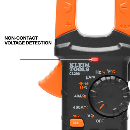 Klein Tools 80197 AC/DC Clamp Meter Kit with Magnetic Hook, Auto-Ranging TRMS, 400 Amp, NCVT Voltage Tester, Professional Test Kit