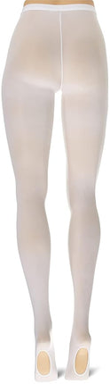 Capezio Women's Ultra Soft Transition Tight, White, L-XL (Pack of 3)