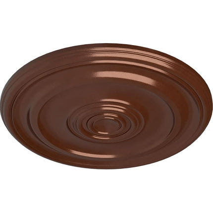 19 3/4"OD x 1 1/2"P Kepler Traditional Ceiling Medallion (For Canopies up to 4 1/2"), Hand-Painted Copper Penny