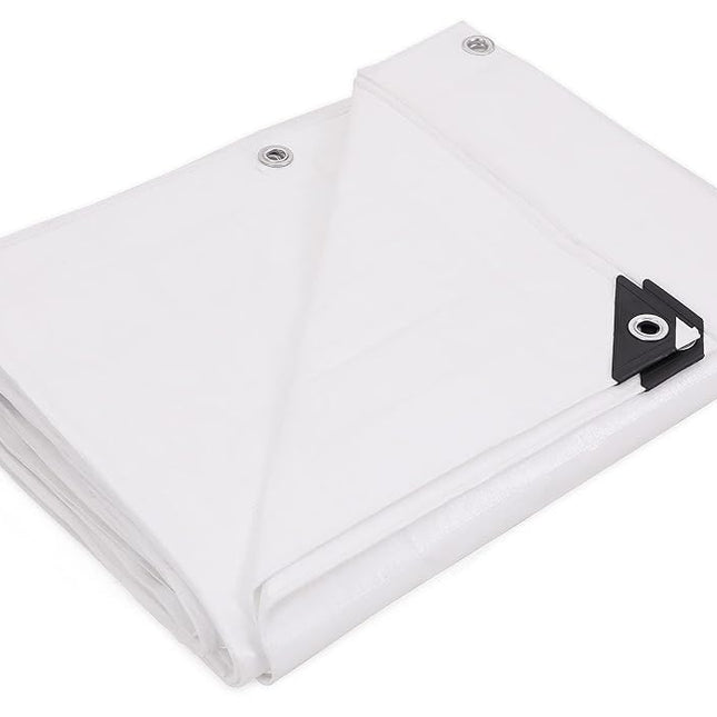 Kotap TRW-1010 Multi-Use, Waterproof Heavy-Duty Protection/Coverage Tarp, Superior Weave for Greater Longevity 8-mil, Size: 10' X 10', White