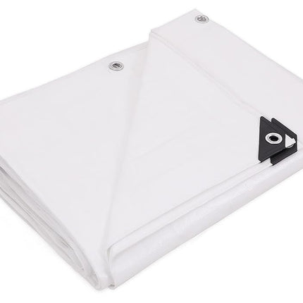 Kotap TRW-1225 Multi-Use, Waterproof Heavy-Duty Protection/Coverage Tarp, Superior Weave for Greater Longevity 8-mil, Size: 12' X 25', White