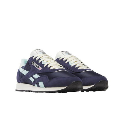 Baskets Reebok Classic Nylon pour homme, Vector Navy/Glitch Aqua/Vintage Chalk, 2 UK