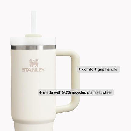Stanley Quencher H2.0 Tumbler with Handle and Straw 30 oz | Flowstate 3-Position Lid | Cup Holder Compatible for Travel | Insulated Stainless Steel Cup | BPA-Free | Hot Coral