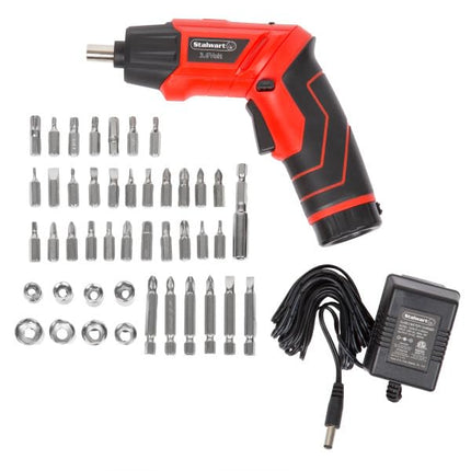 Juego de destornilladores inalámbricos pivotantes recargables LED Stalwart 75-PT1000 Stalwart (45 piezas), 3,6 V