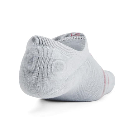 Under Armour Unisex's Essential Ultra Low Tab Socks 6 Pack, (015) Halo Gray/Halo Gray/Pink Elixir, XL (Pack of 12)