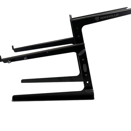 Soporte Rockville Ajustable de Doble Estante para Controlador DJ, Teclado MIDI y Laptop (Rock2d2)