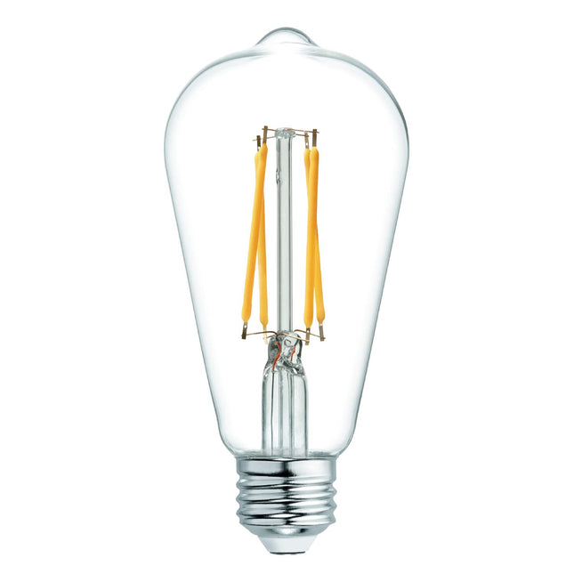 Bombillas LED estilo vintage de GE, 60 vatios, acabado transparente, estilo Edison ST19 (paquete de 2)