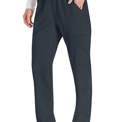 Dickies EDS Essentials by Women's Knit Waistband Scrub Pant Medium Petite Pewter