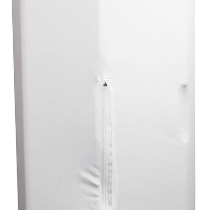 Rockville RSC108W Funda Blanca para Altavoz PA DJ de 10", Compatible con Altavoces de 8"/10"/12", Ignífuga, Cordón Ajustable, Bolsa de Transporte, para Bodas, Iglesias, Clubs
